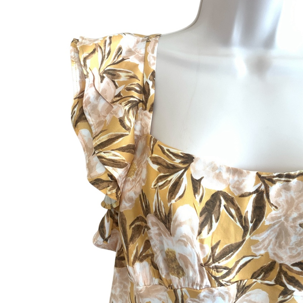 NEW Madewell Angelina Slip Dress Chamomile Tea Yellow Floral Print Womens 12 NWT - Picture 9 of 15